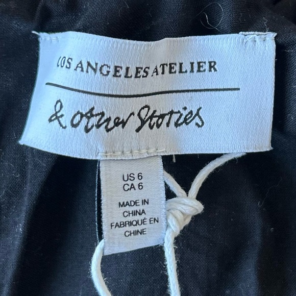 & Other Stories Ruffled Corset Top in Black Off the Shoulder Party Bustier - Picture 14 of 16